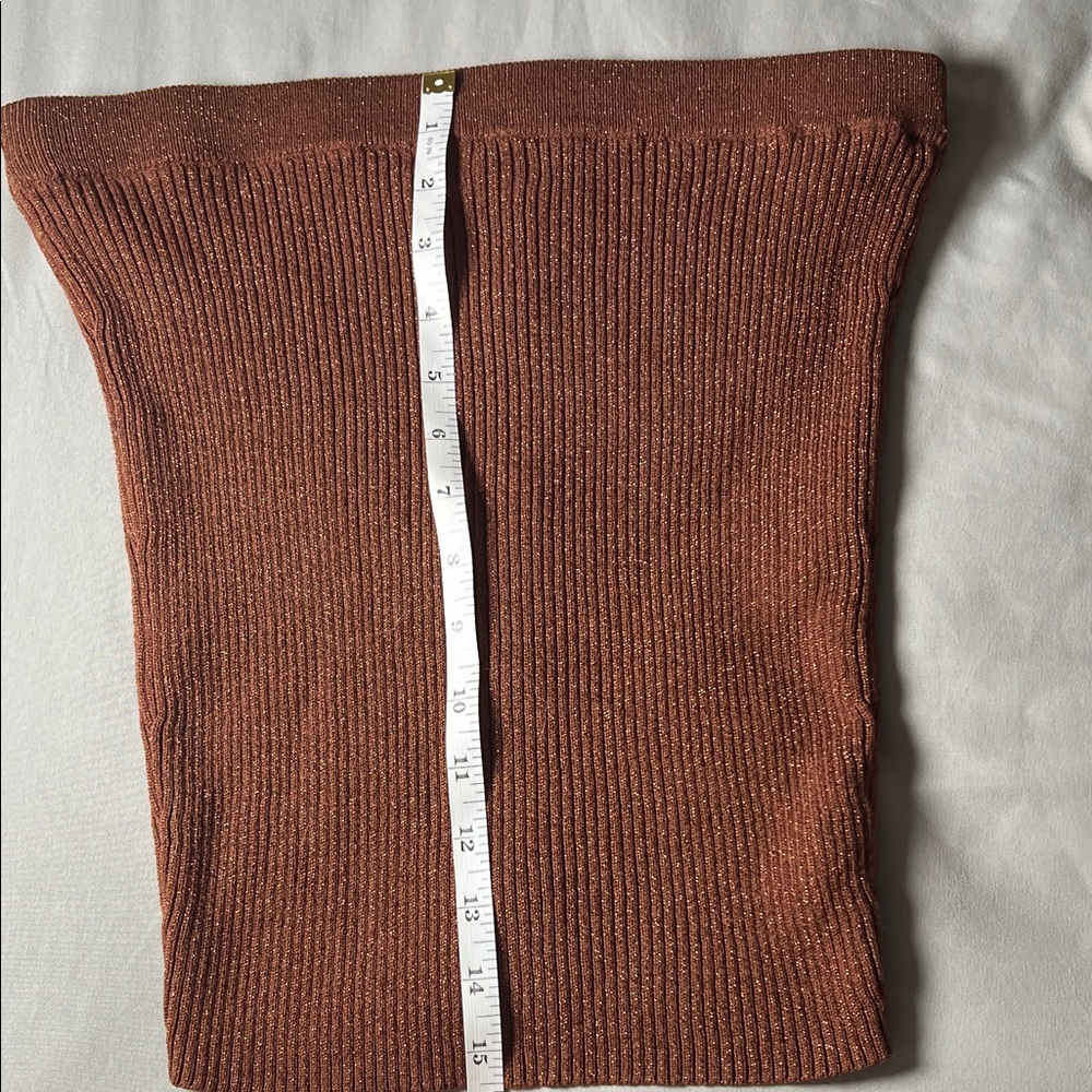 Camila Coelho Brown Metallic Thread Mini Skirt - Picture 5 of 5